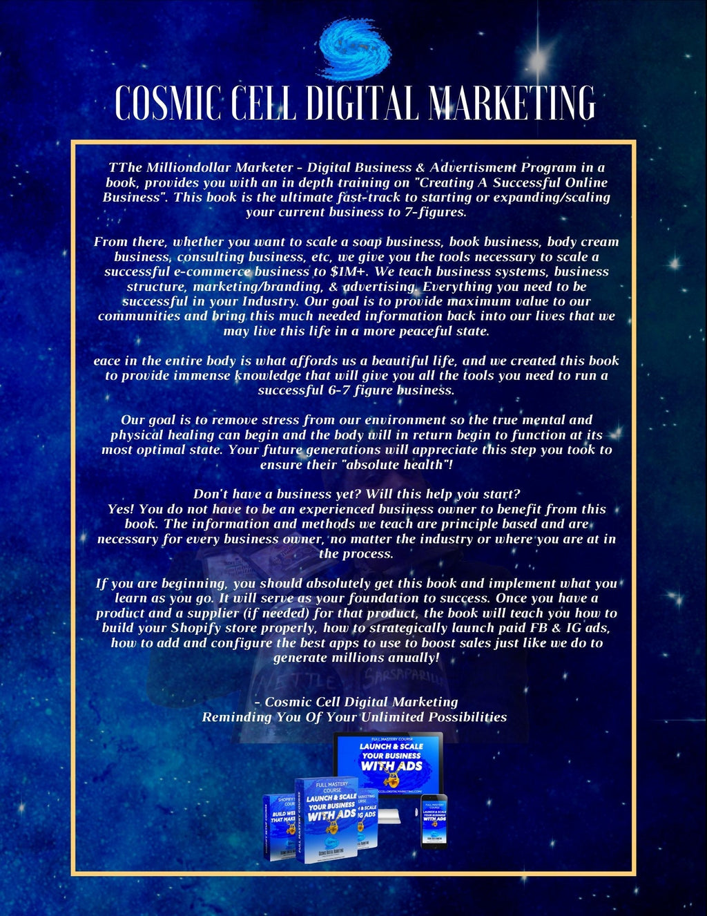 The Milliondollar Marketer - Milliondollar Marketing Strategies For Unlimited Abundance - The Cosmic Chef